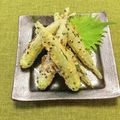 コムギ大好き's cooksnap of when they made オクラの胡麻塩天ぷら.