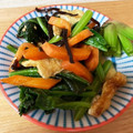 ほりもも's cooksnap of when they made 常備菜★小松菜と薄揚げの簡単炒め物.