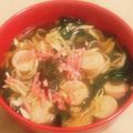 私市ビッキーズ津門巳's cooksnap of when they made “切り干し大根わかめハムのお吸い物”.