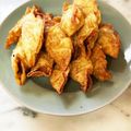 ナピト's cooksnap of when they made 餃子皮DEかぼちゃリメイクチーズ包み揚げ.