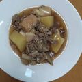 たけなる's cooksnap of when they made 厚揚げ・豚ひき肉・じゃがいも・甘辛煮物.