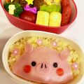 HKママ☆'s cooksnap of when they made ＊キャラ弁＊簡単★ペタっとぶたちゃん♡.