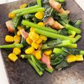 ちゃまたまご's cooksnap of when they made ほうれん草ベーコンガーリックバター 炒め.
