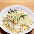 uttei's cooksnap of when they made とっても簡単すぐできる♪水菜チャーハン.