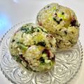 azbjbn's cooksnap of when they made 大葉とみょうがの梅おにぎり.