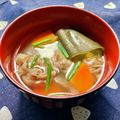 お料理ニャロメ's cooksnap of when they made 〖ヘルシー☆昆布が美味しい豚汁〗.