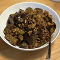 犬Gyami's cooksnap of when they made 豚ひき・なす・椎茸のオイスターソース炒め.