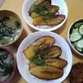 よちりん's cooksnap of when they made 茄子の蒲焼き丼.
