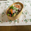 yesmama's cooksnap of when they made 小松菜と油揚げの酢醤油和え。お弁当にも。.