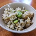 低カロ探検隊's cooksnap of when they made シンプル塩味＊そら豆と塩昆布ごはん.