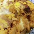 クックLY5XSG☆'s cooksnap of when they made 簡単リメイクおいしい豚の角煮卵とじ丼♪.