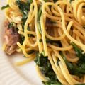 pitamaha's cooksnap of when they made 春菊とキノコのスパゲティ♪.