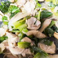 no1642's cooksnap of when they made 鶏胸肉・小松菜・エリンギの中華マヨ炒め.