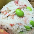 ゆけり３兄弟's cooksnap of when they made お弁当に＊枝豆おにぎり♪カニカマin.