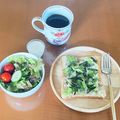 Y✿えくぼ飯's cooksnap of when they made しらすと梅・わさび・大葉のトースト.
