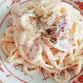 MINARIN5's cooksnap of when they made フライパンひとつ♪♪クリームスパゲティ.