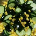 レオミウ's cooksnap of when they made きゅうりとわかめとコーンの中華風サラダ.