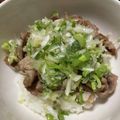クック7RHNLT☆'s cooksnap of when they made ねぎ塩レモン豚丼.