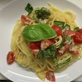 ハングル's cooksnap of when they made ツナとバジルトマトのやみつき冷製パスタ！.
