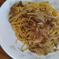 ぬぴこちゃん's cooksnap of when they made 豚ひき肉と玉ねぎのパスタ♪.