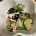 クックHDP0M2☆'s cooksnap of when they made きゅうり・わかめ・かにかまの酢の物.