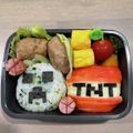 さくらんぼぺんぎん's cooksnap of when they made マイクラ☆クリーパー☆キャラ弁.