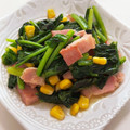 ちゃまたまご's cooksnap of when they made 簡単！ほうれん草ベーコン炒め(舞茸風味).