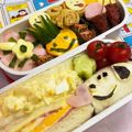 さんちゃん（╹◡╹）'s cooksnap of when they made ＊キャラ弁＊　スヌーピーサンドイッチ★.