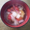 くみたんネコ's cooksnap of when they made 新たまねぎとミニトマトのスープ.