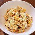 麻's cooksnap of when they made ロティサリーチキンで炒飯.