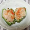 ちょこみんとくっきー's cooksnap of when they made ピーマンのえび詰め♪酒蒸し.