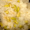 のらむーちょ's cooksnap of when they made 秘伝豆(乾燥だだ茶豆)の炊き込みご飯.