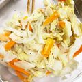 ☆あさ's cooksnap of when they made “カット野菜キャベツレンチン蒸し色々”.