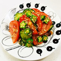 あっこ姉's cooksnap of when they made 夏仕様！トマトとオクラと胡瓜の酢の物★.