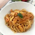 あおむし26's cooksnap of when they made 海老とアスパラの簡単アメリケーヌ風パスタ.
