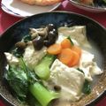 フジぽん's cooksnap of when they made 豆腐と小松菜・ブナピーの煮物♪.