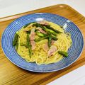 Asato★'s cooksnap of when they made アスパラとベーコンのペペロンチーノ.
