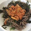 フランクフルトJr's cooksnap of when they made 韓国風＊キムチ納豆和え蕎麦.