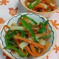 赤い電話's cooksnap of when they made 竹輪と人参ピーマンのきんぴら.