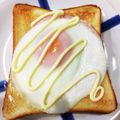 さおりらっくま's cooksnap of when they made ハム目玉焼きトースト☆.