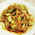 私市ビッキーズ津門巳's cooksnap of when they made “プルコギダレカット野菜キャベツ焼そば”.