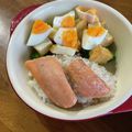 まめ郎's cooksnap of when they made 簡単~漬け込み無し♡厚揚げ&卵の麻薬丼♡.
