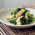 クック3539PY☆'s cooksnap of when they made ほうれん草と油揚げのピリ辛ごま和え.