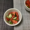 おはなすき's cooksnap of when they made トマトときゅうりの甘めの酢の物.
