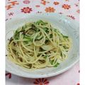 赤い電話's cooksnap of when they made しそと塩昆布のパスタ.