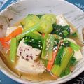 ☆３匹の子ぶた☆'s cooksnap of when they made 豆腐と小松菜のゆかりあんかけ.