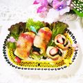 ♪としクック♪'s cooksnap of when they made ベーコンとカニカマと韓国海苔とチーズ焼き.