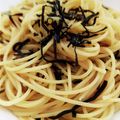 ru⌒u☆'s cooksnap of when they made 塩昆布とわさびの和風パスタ.