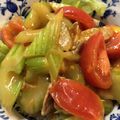 bellーりん's cooksnap of when they made 生姜香るセロリとトマトと豚肉の中華炒め.