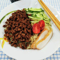 在宅勤務のおじさん's cooksnap of when they made ジャージャー麺風黒酢簡単タレ冷やし中華.